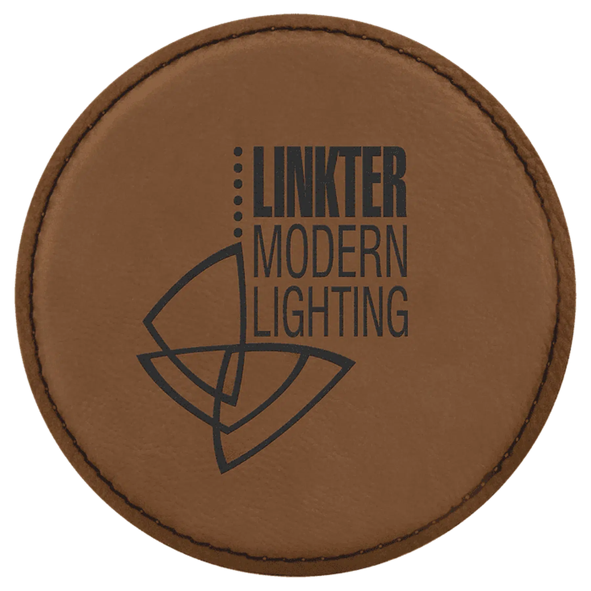 Round 4" Leatherette Coasters (Various Colors) Dark Brown