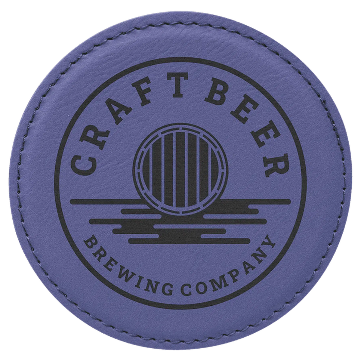 Round 4" Leatherette Coasters (Various Colors) Purple