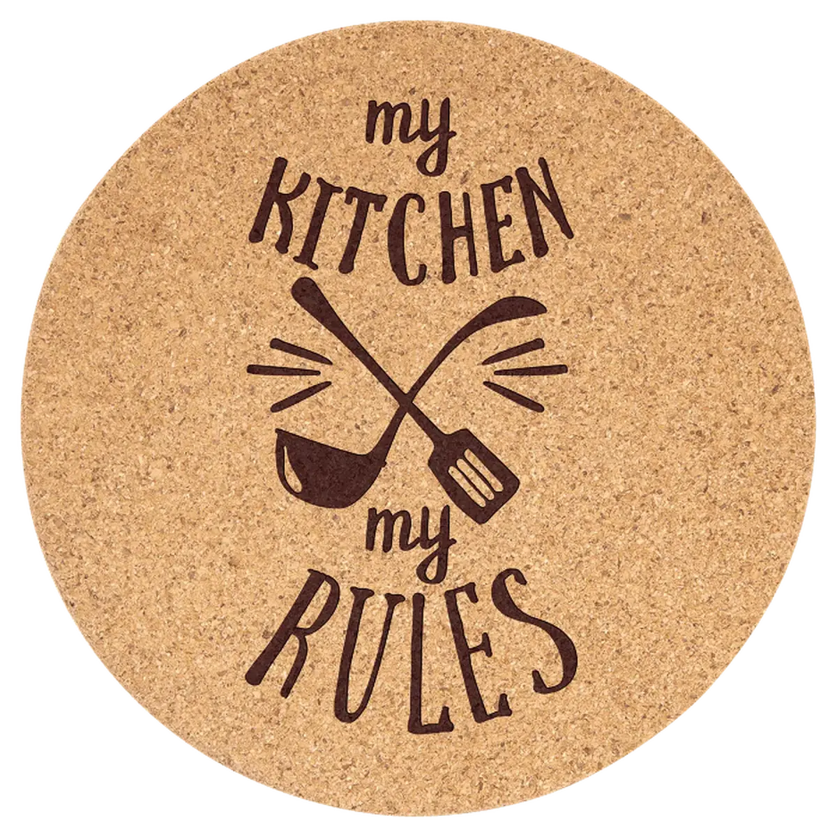 Personalized Cork Coasters, Trivets and Gift Sets Cork Trivet / Round / 7 1/2" Diameter x 1/2" Thick