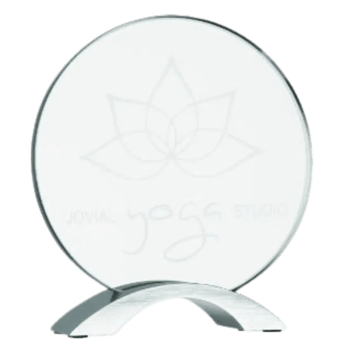 Cosmic Acrylic Awards with Silver Base with Custom Engraving Round / 7 1/4"