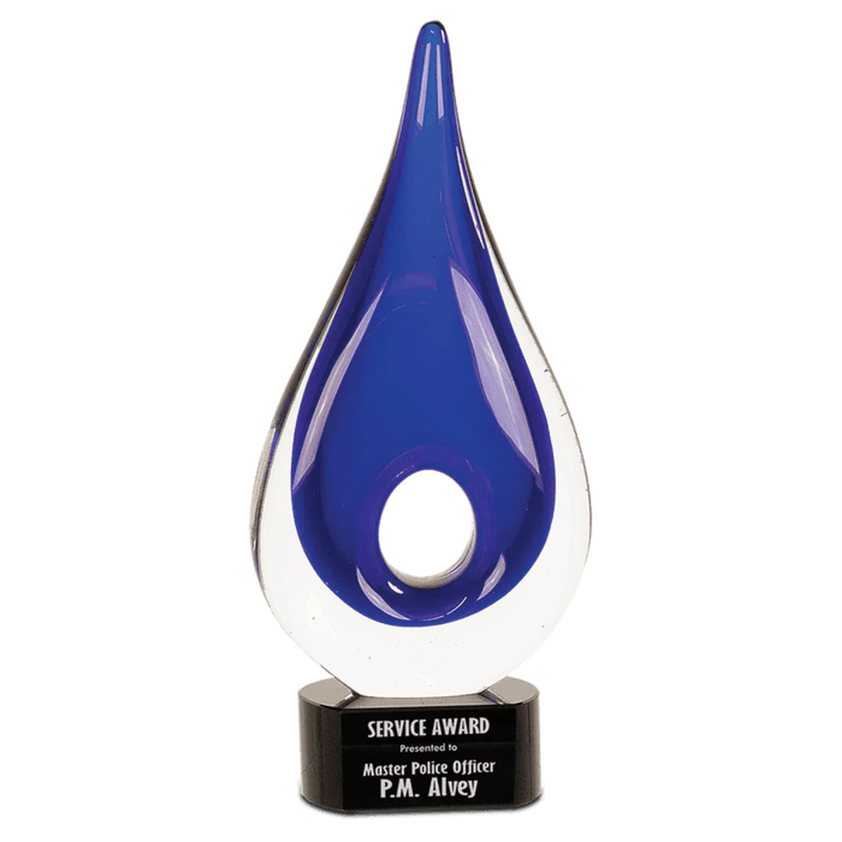 Round Window Raindrop Art Glass (Blue or Pink) 12" / Pink