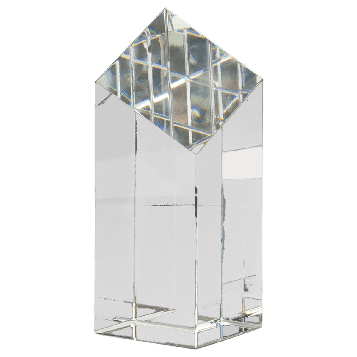 Self - Standing Crystal Diamond Top Pillar Awards - 7"