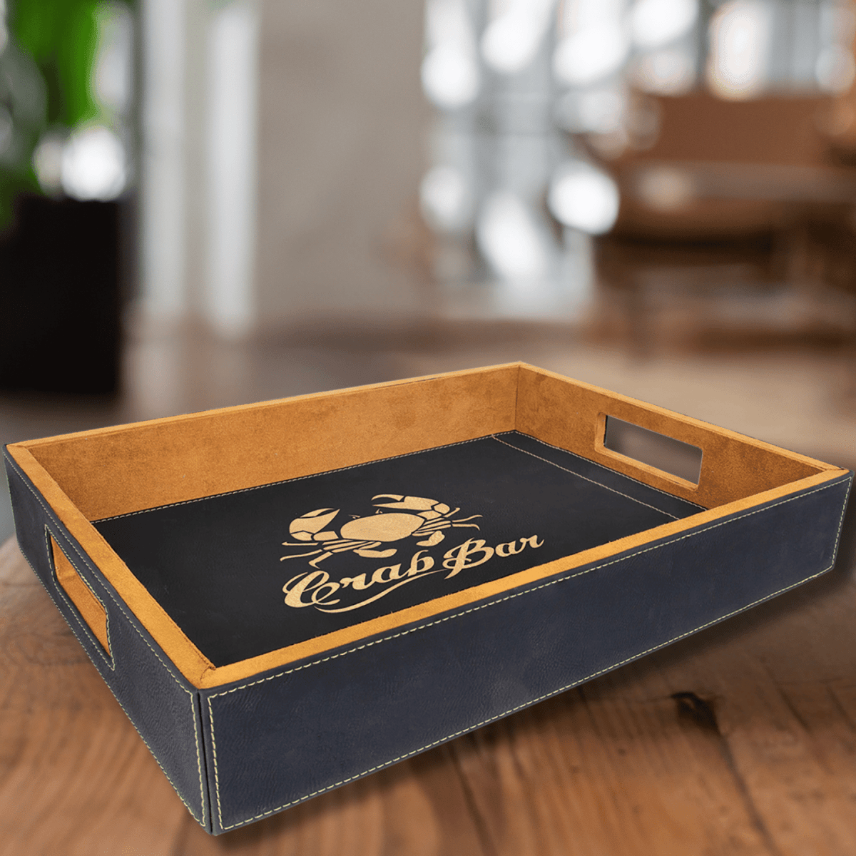 Serving Trays with Removable Liner - Rawhide