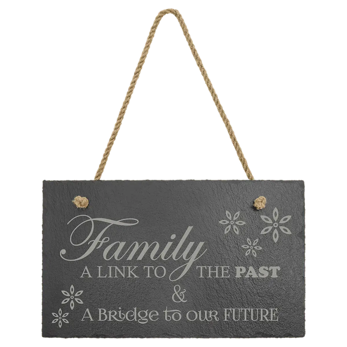 Custom Engraved Slate Signs – Hanging Rustic Decor for Home or Business Rectangle / 11 3/4" x 7"