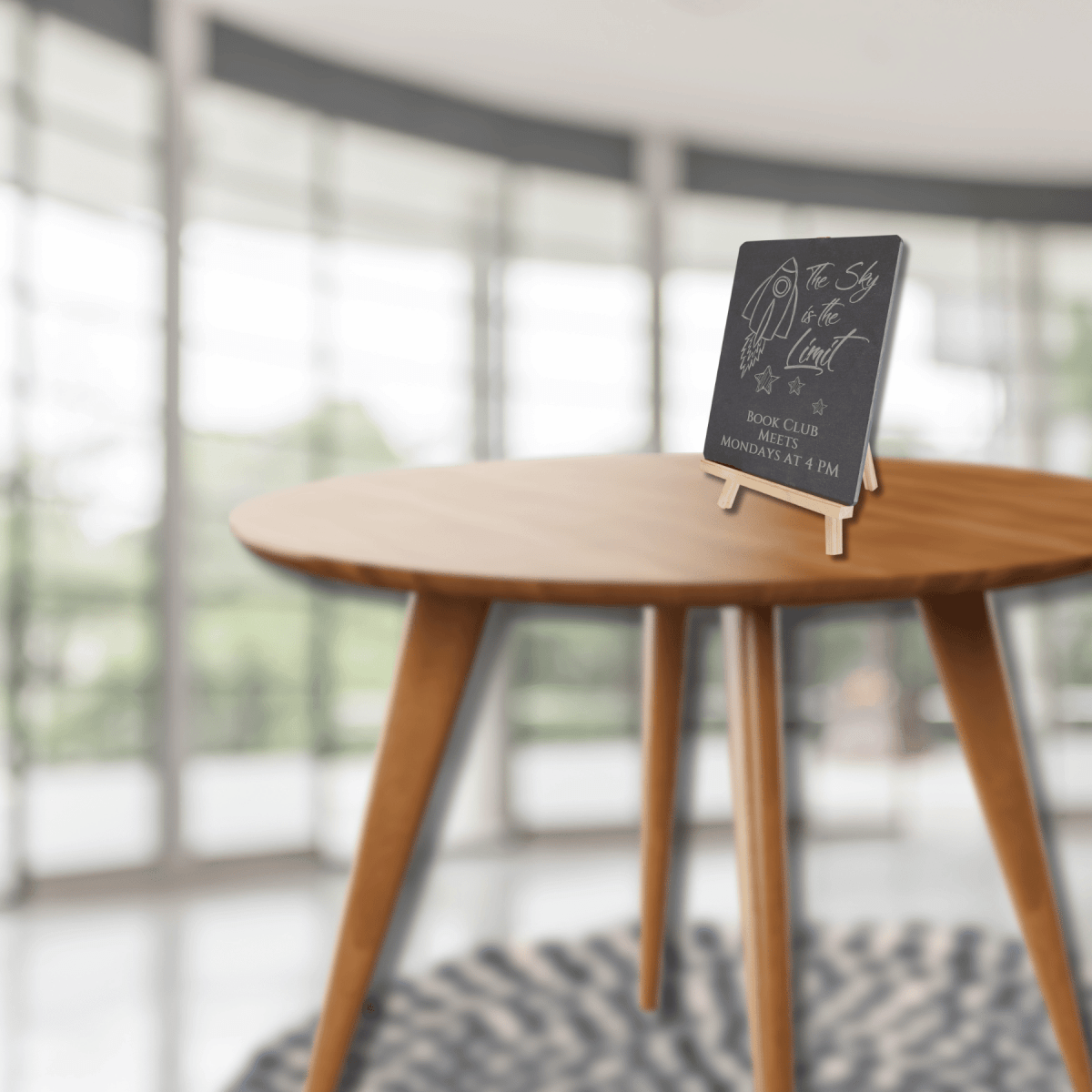 Slate Easel Sign with Custom Engraving - Counter and Table Display - 6 3/4" x 7 3/4"