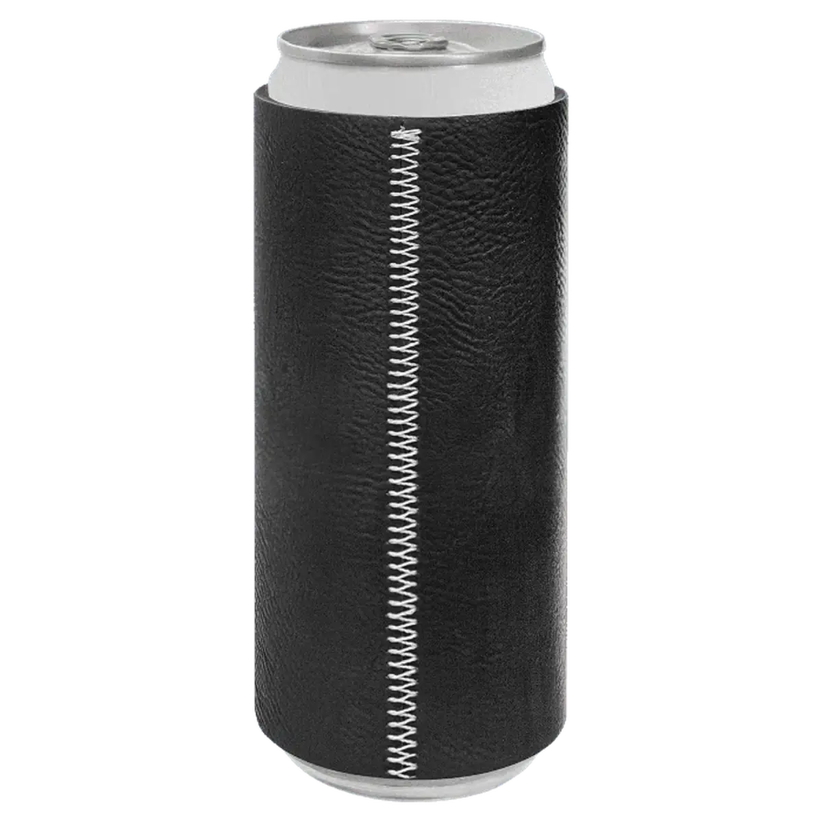 Personalized Slim Beverage Holder in Leatherette Colors Football / Slim Beverage Holder / Football Leatherette