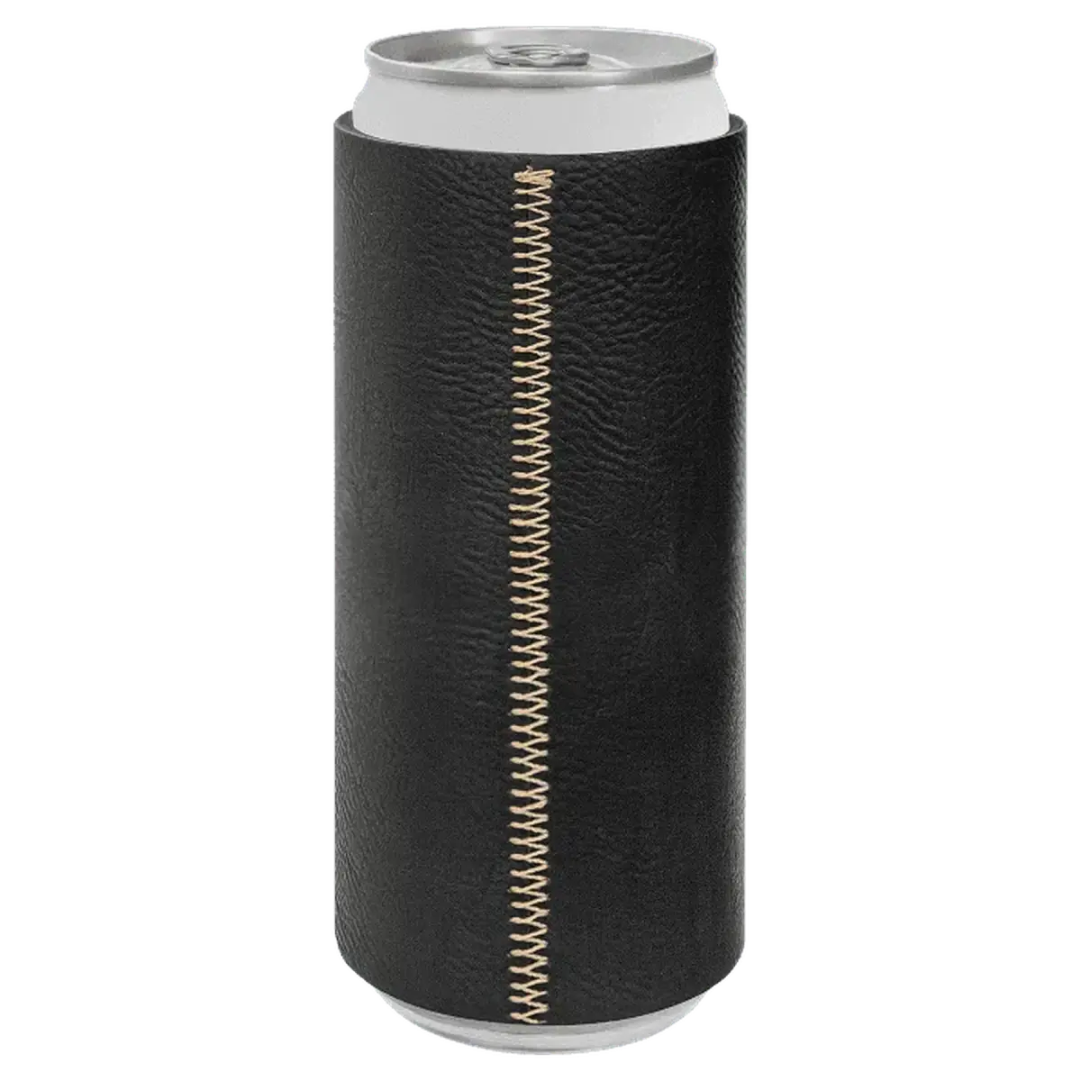 Personalized Slim Beverage Holder in Leatherette Colors Football / Slim Beverage Holder / Football Leatherette