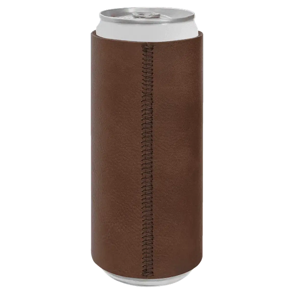 Personalized Slim Beverage Holder in Leatherette Colors Football / Slim Beverage Holder / Football Leatherette