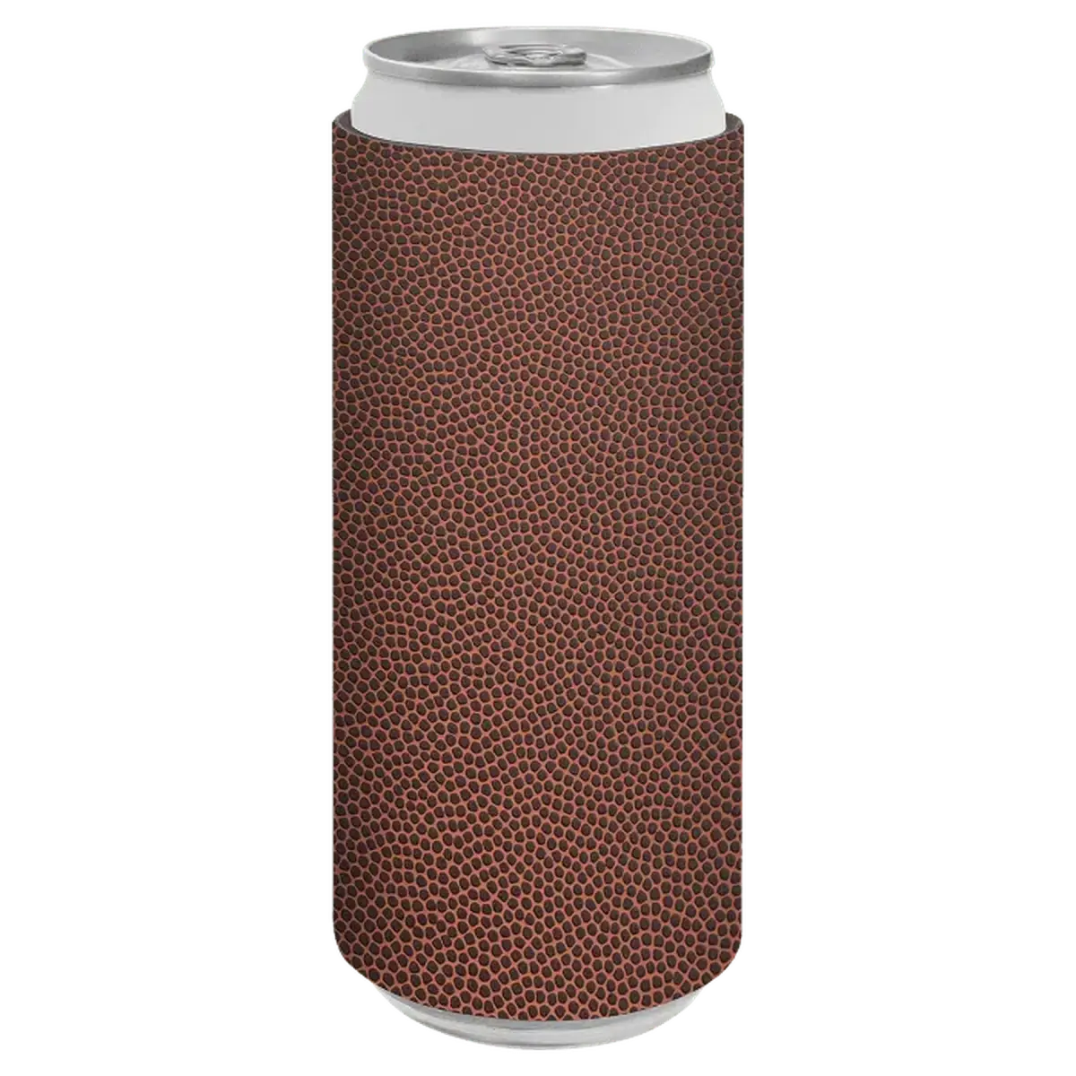 Personalized Slim Beverage Holder in Leatherette Colors Football Leatherette / Slim Beverage Holder / Leatherette
