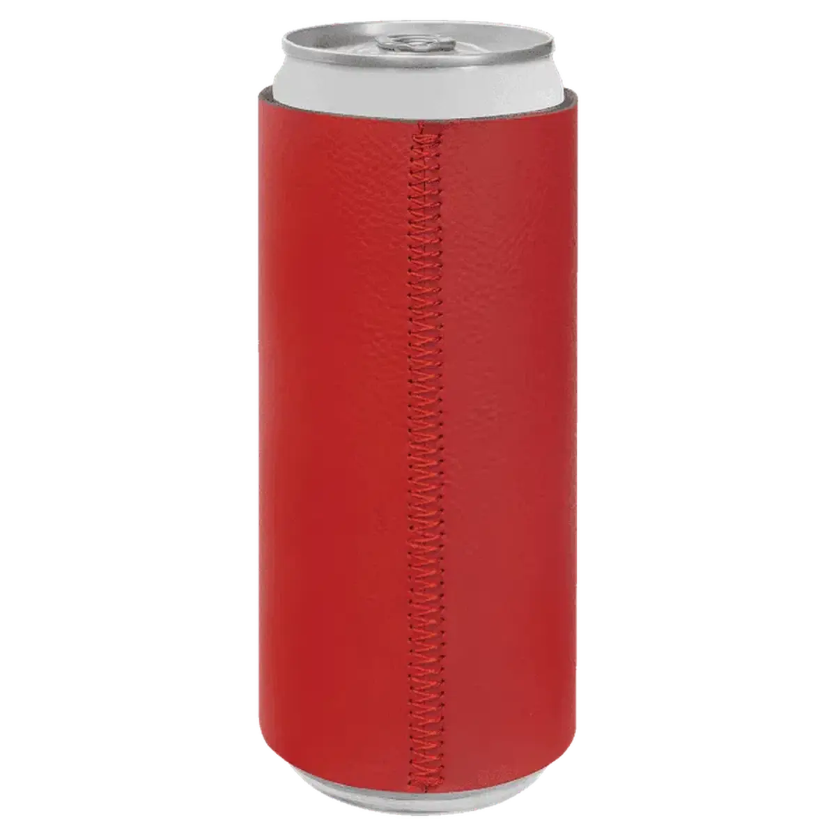 Personalized Slim Beverage Holder in Leatherette Colors Football / Slim Beverage Holder / Football Leatherette