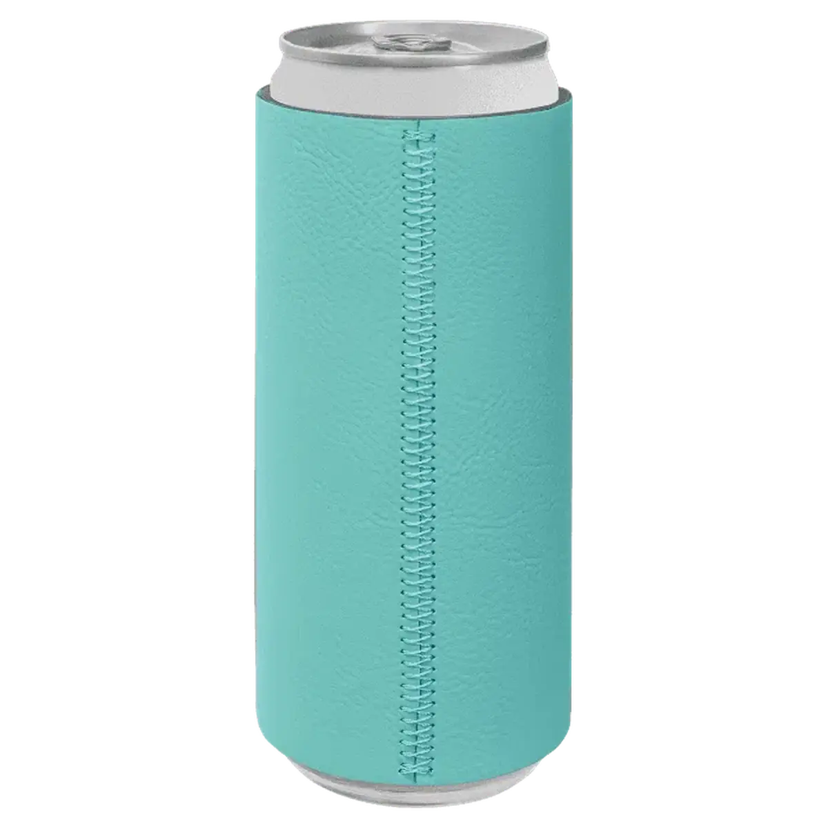 Personalized Slim Beverage Holder in Leatherette Colors Football / Slim Beverage Holder / Football Leatherette