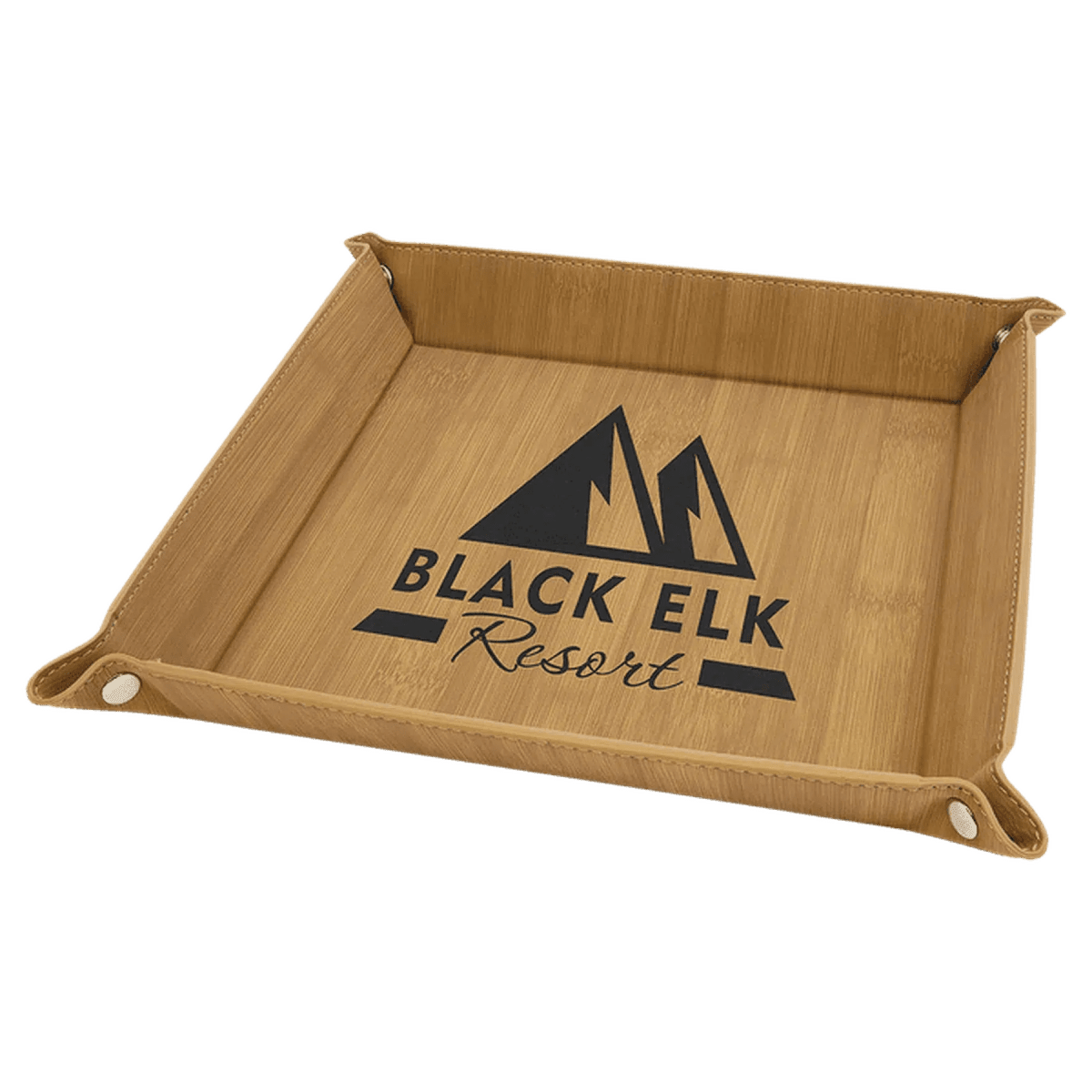 Snap Up Valet and Caddy Trays with Sport Themes - Bamboo