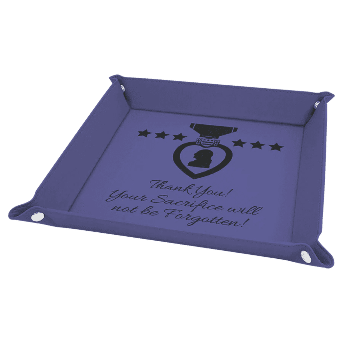 Snap Up Valet and Caddy Trays with Sport Themes - Purple