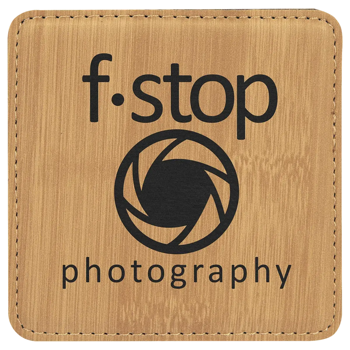 Square Leatherette Coaster (Various Colors) Bamboo