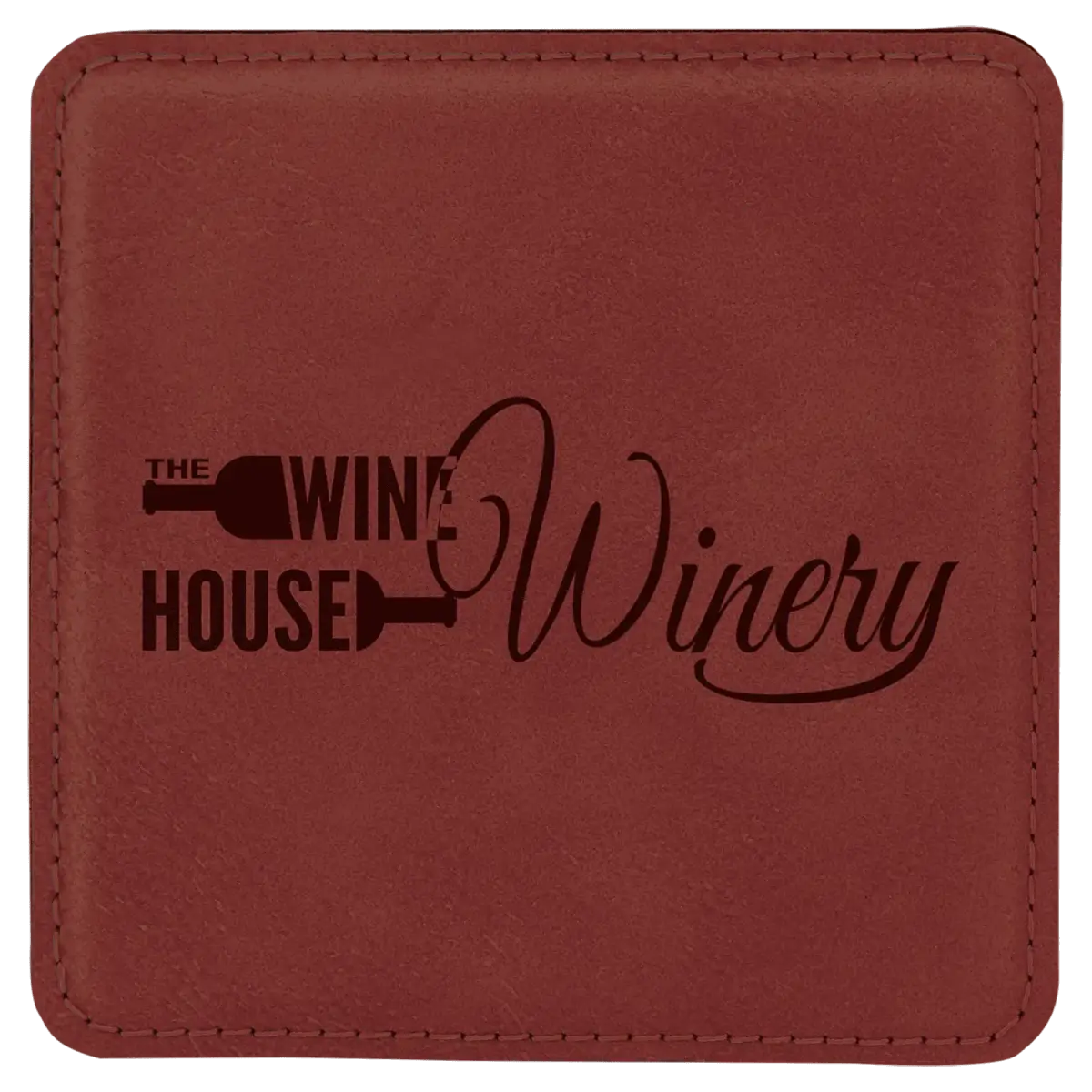 Square Leatherette Coaster (Various Colors) Rose