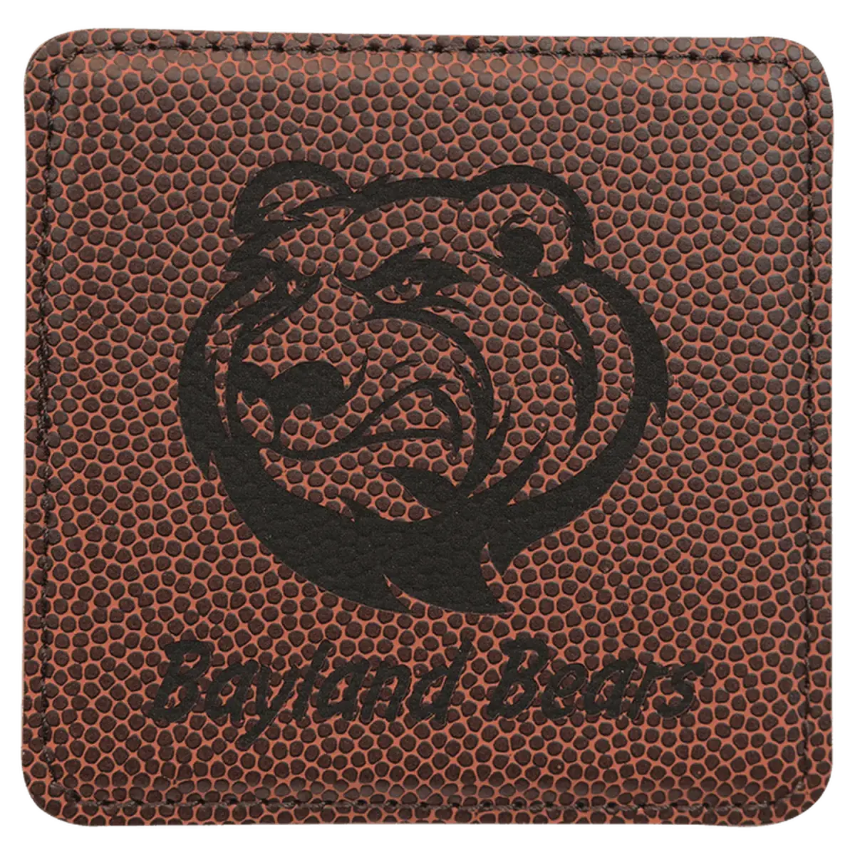Square Leatherette Coaster (Various Colors) Football