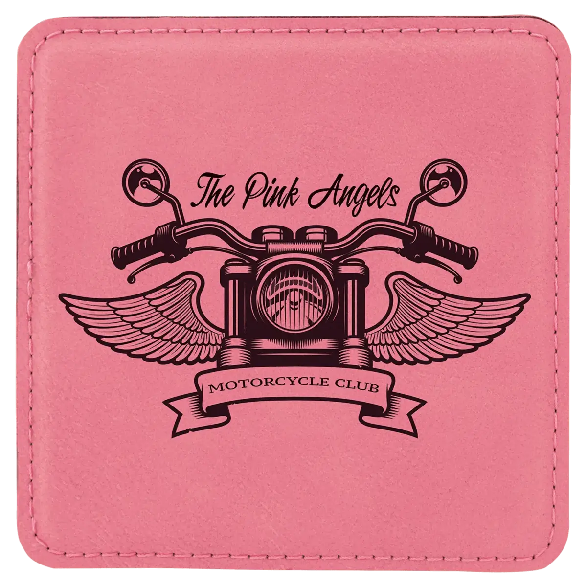 Square Leatherette Coaster (Various Colors) Pink