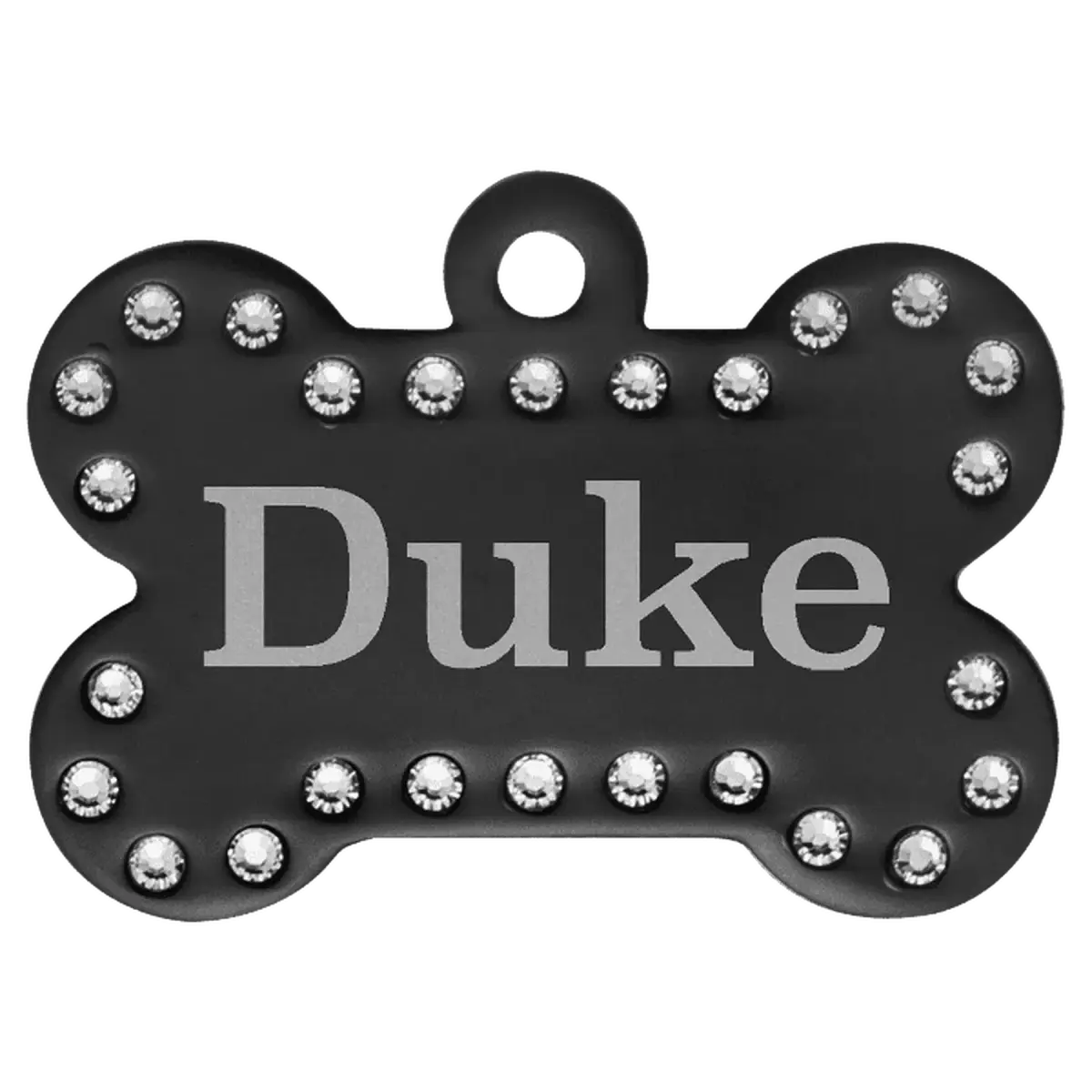 Swarovski Bling Pet Tags (Various Colors) Black