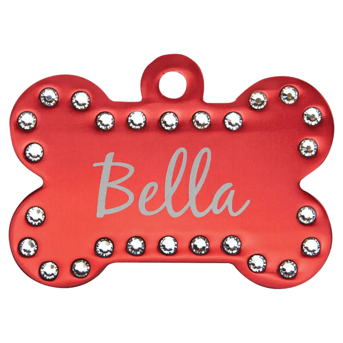 Swarovski Bling Pet Tags (Various Colors) Red