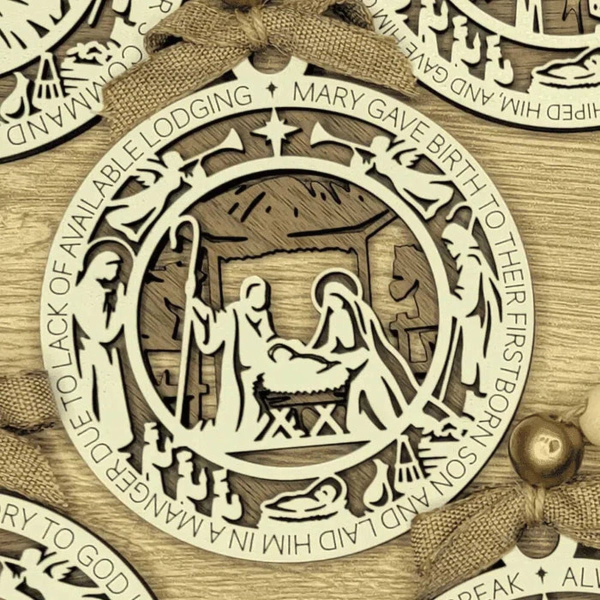 The Christmas Story Nativity Ornaments - Manger Scene