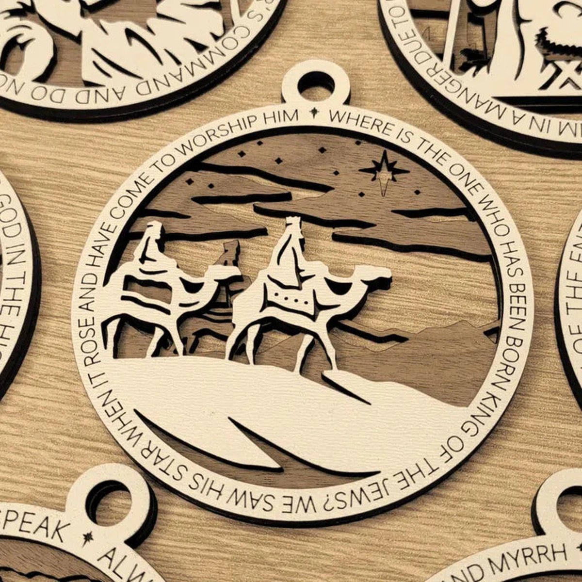The Christmas Story Nativity Ornaments - Three Kings Traveling