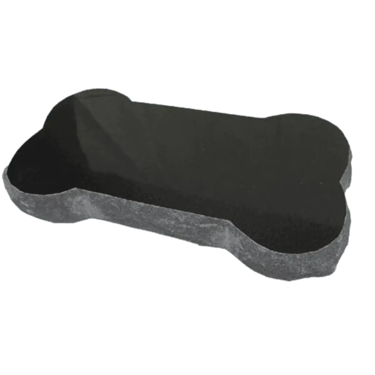 Custom Engraved Granite Pet Memorial Markers - Outdoor Tributes 12" x 6" x 2" / Dog Bone / Black Granite