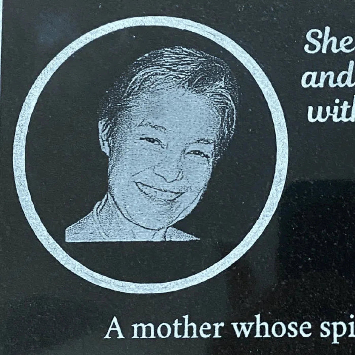 Custom Engraved Granite Memorial Markers - Cemetery Markers 4" x 7" x 2" Thickness / Black Granite