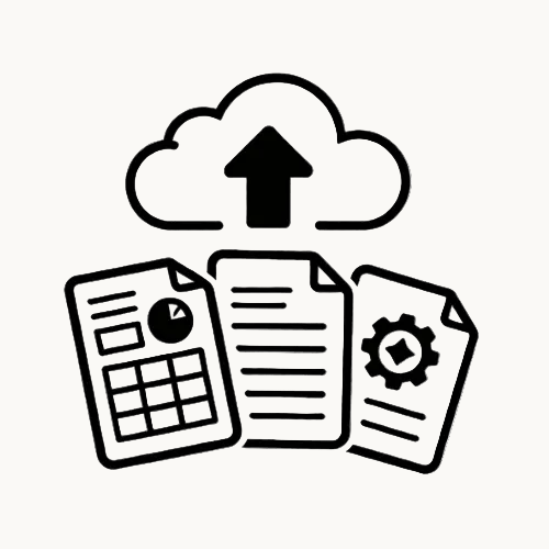 Upload documents or a spreadsheet with engraving details -