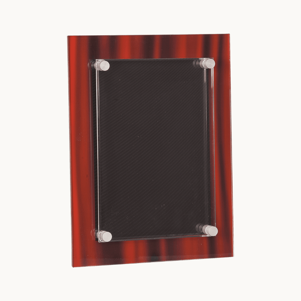 Velvet Stand - Off Acrylic Plaques with Easel for Desk or Wall - Blue Velvet