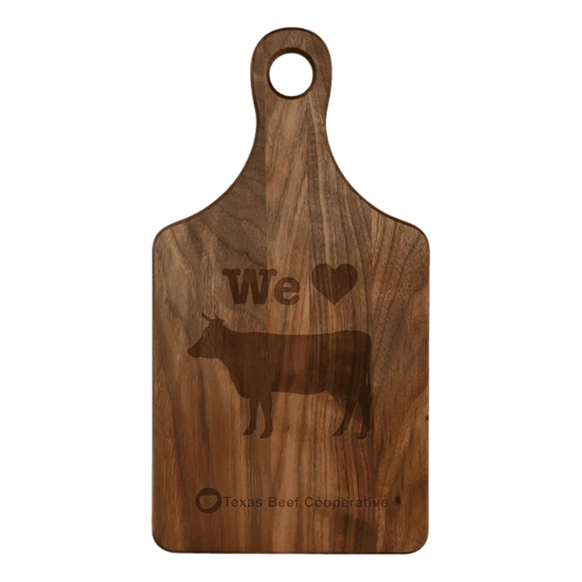 Custom Engraved Walnut Cutting Boards with Paddle Handle 13 1/2" x 7 / Paddle Board