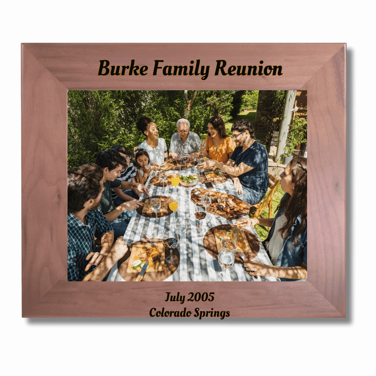 Walnut Picture Frames with Personalized Engraving - 8" x 10"
