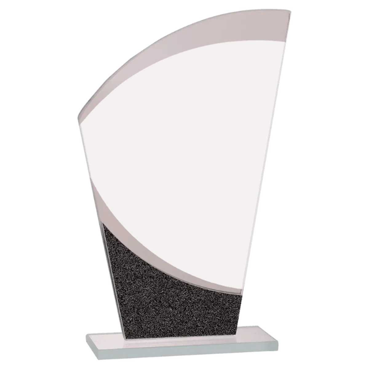 Designer Glass Awards – Personalized Art Deco-Inspired Recognition Wave / 7 1/4" / Designer Glass