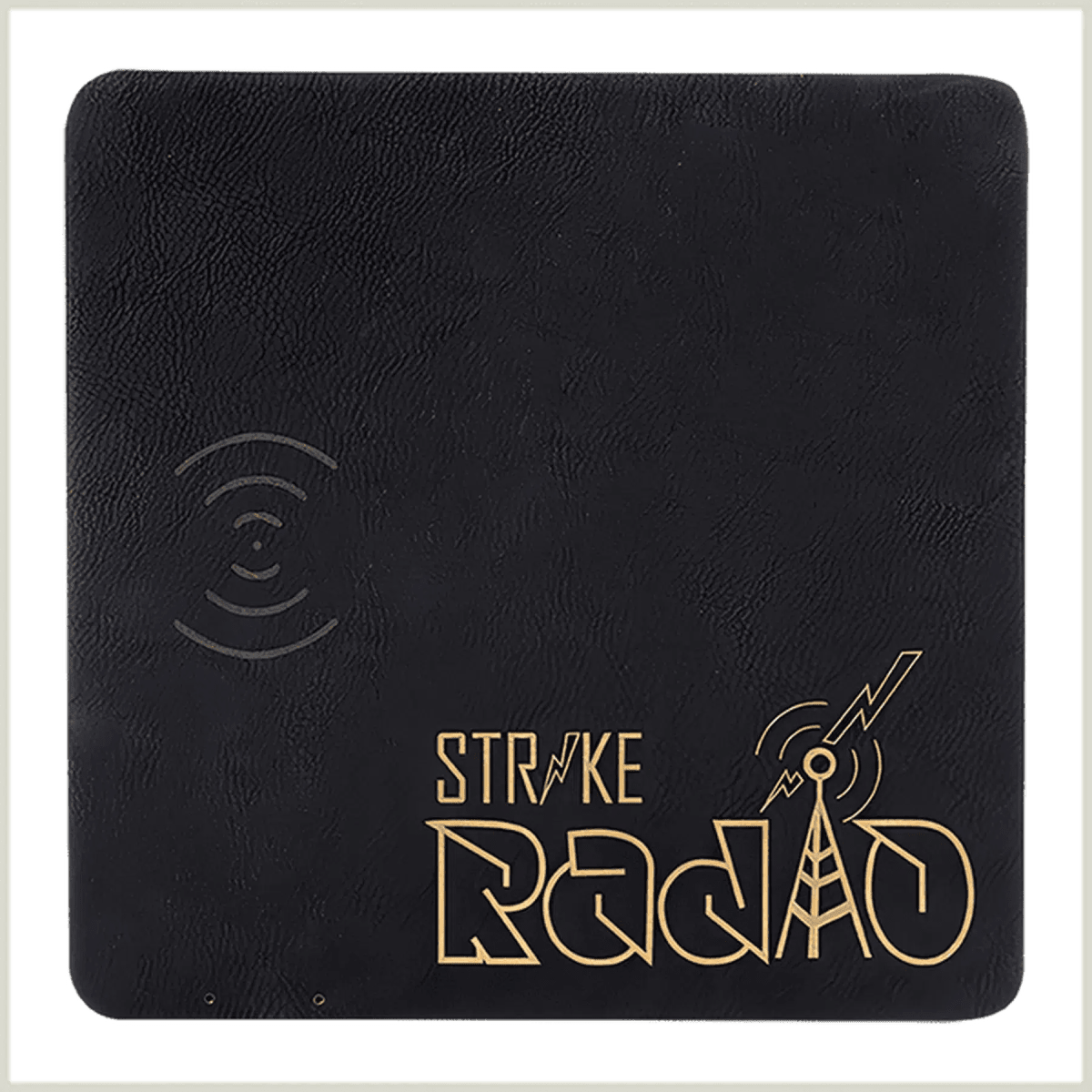 Wireless Phone Charging Mats with USB Cord - Black/Gold