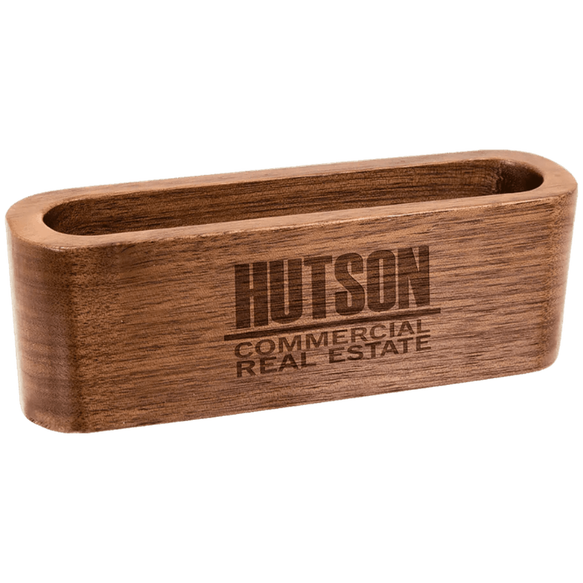 Wood Business Card Holders - Desk Card Holder - Walnut