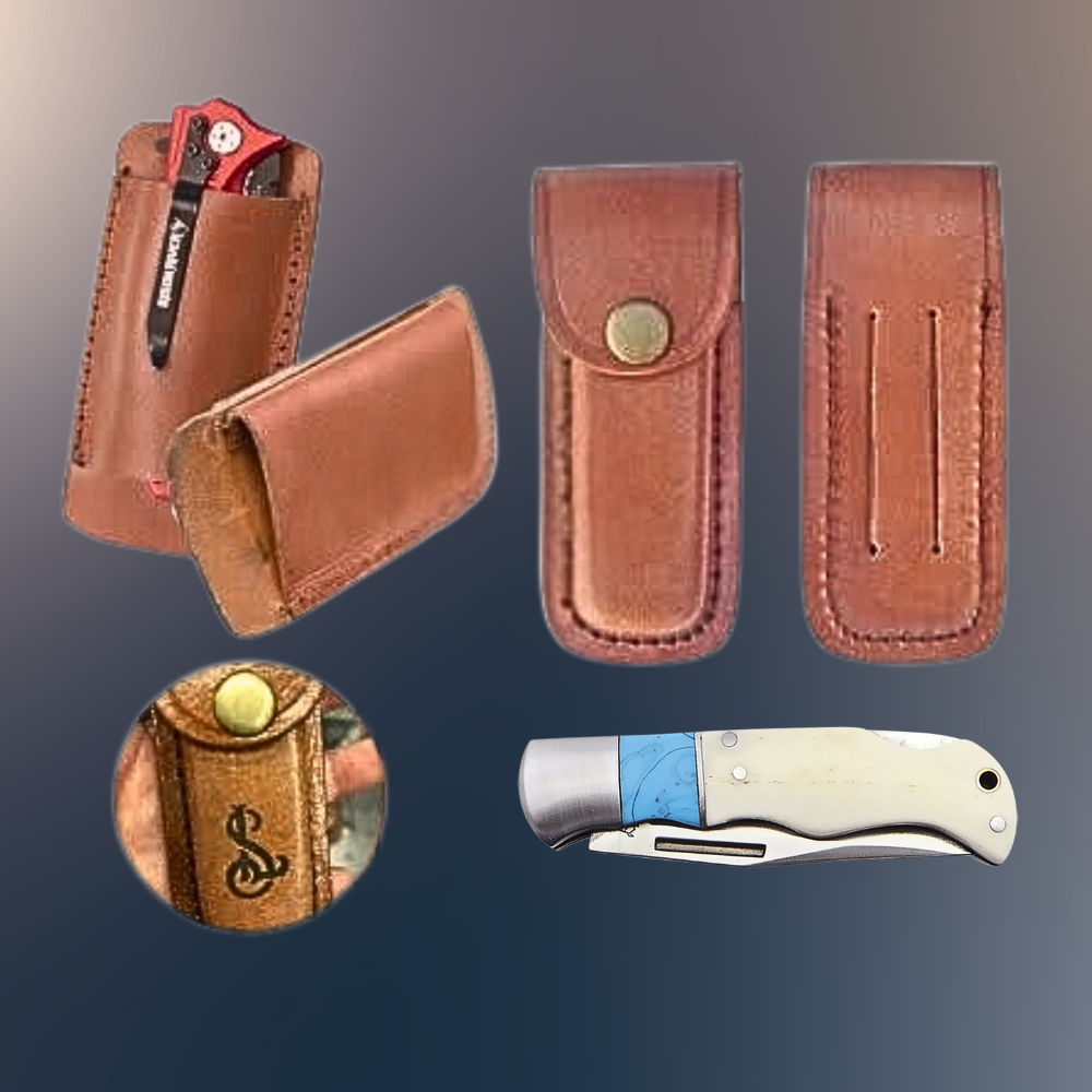 Bison River Leather Sheaths for Survival Knives | Custom Engraved