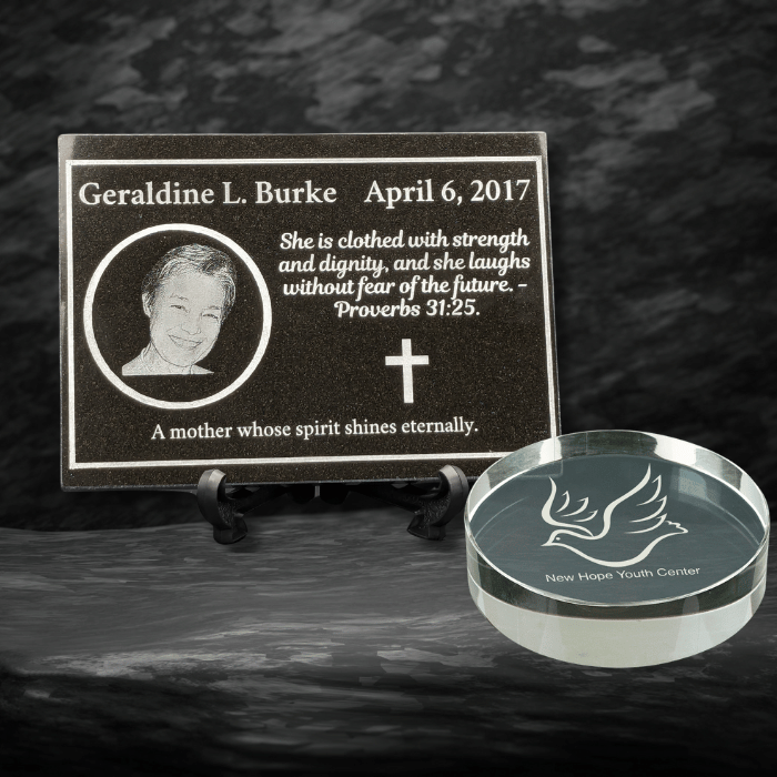 Engraved Memorials and Memorial Gifts - LightForce Laser Engraving, LLC