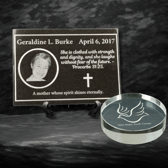 Engraved Memorials and Memorial Gifts