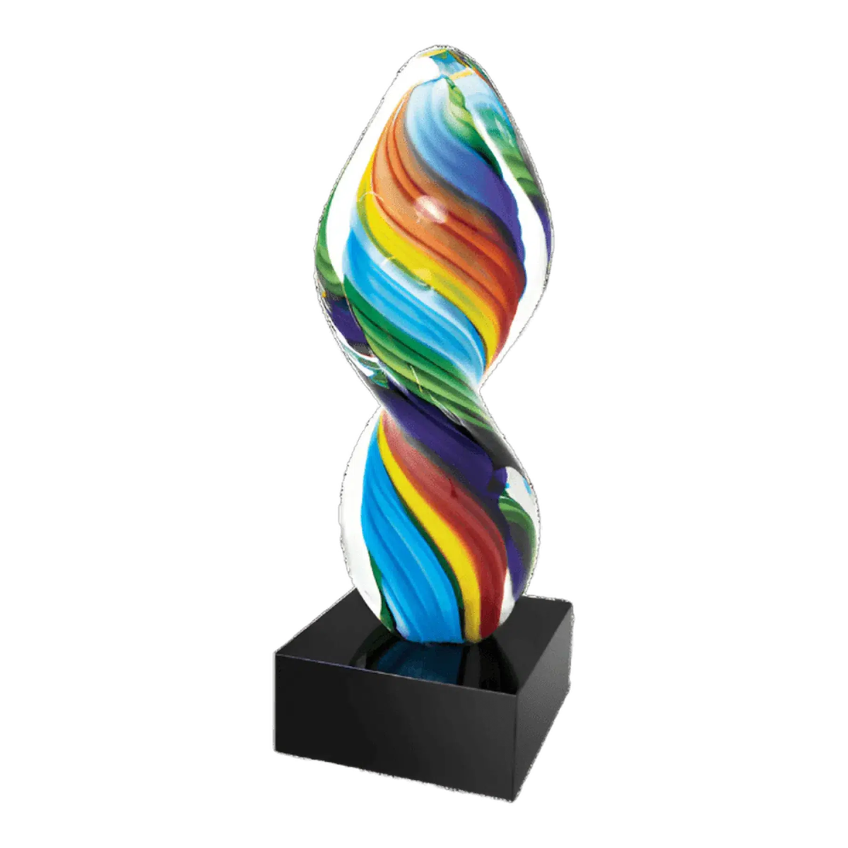 10 1/2" Rainbow Twist Art Glass Award - LightForce Laser Engraving, LLC