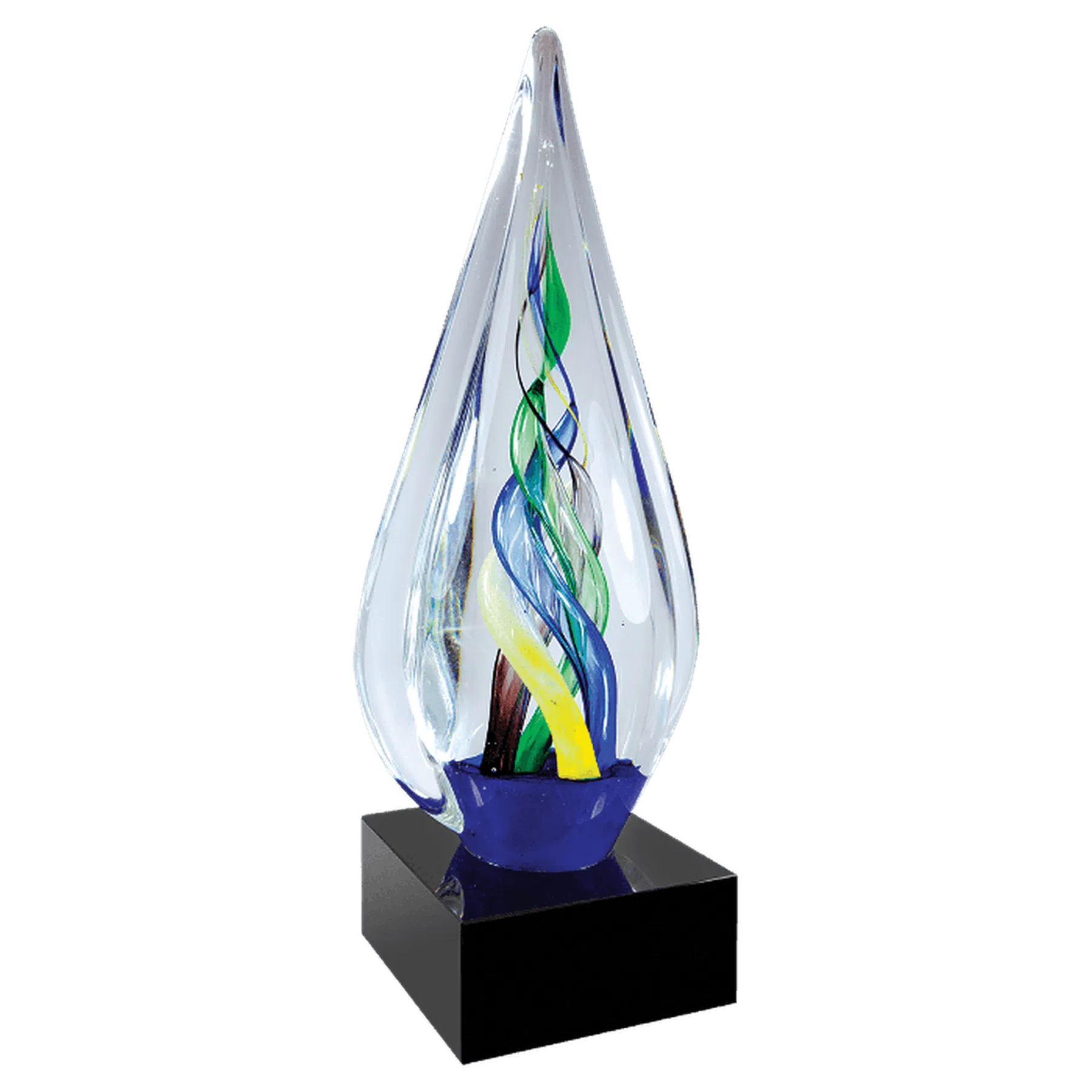 10 3/4" Infinity Twist Art Glass Award Sculpture