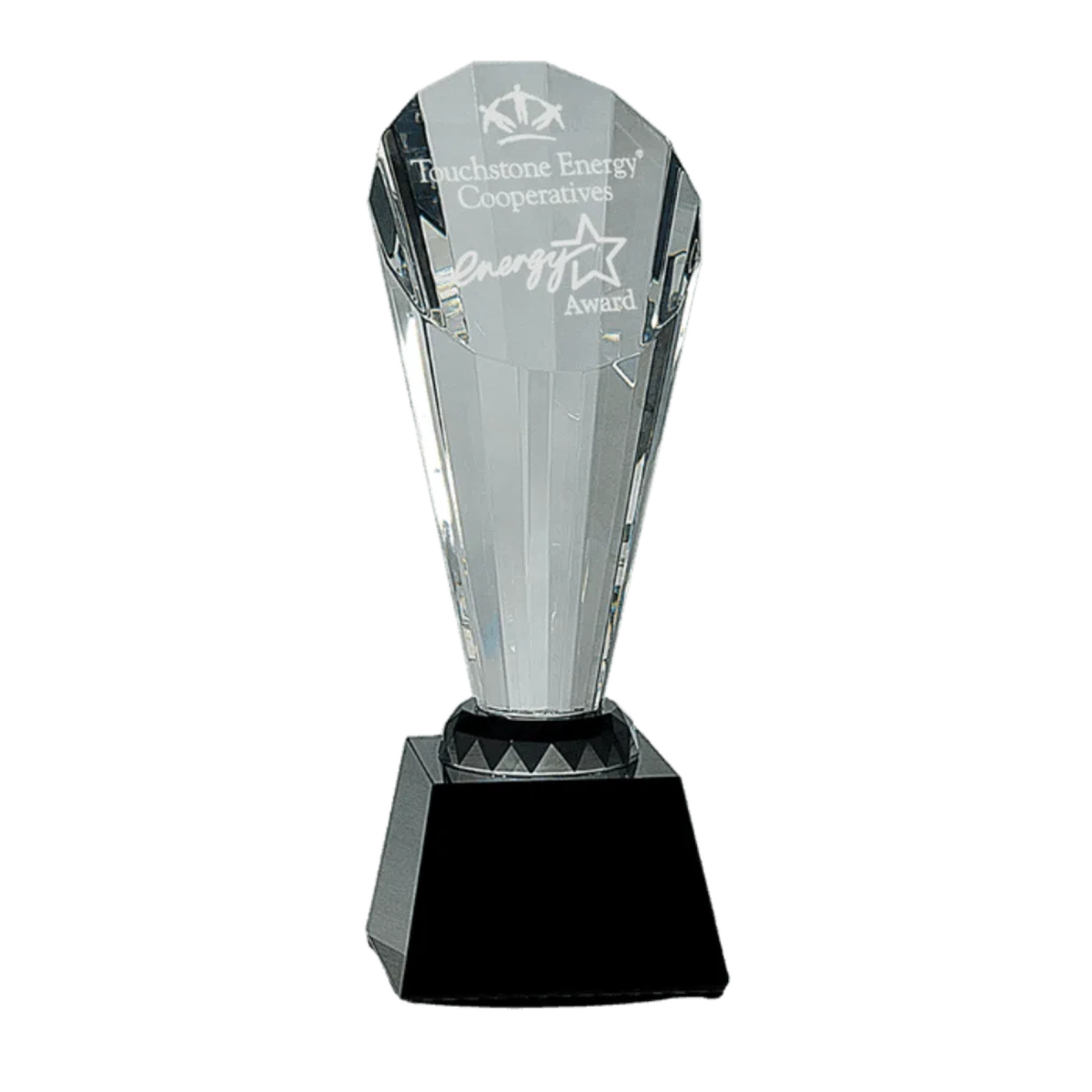 10" Crystal Faceted Rising Spire Awards - LightForce Laser Engraving, LLC