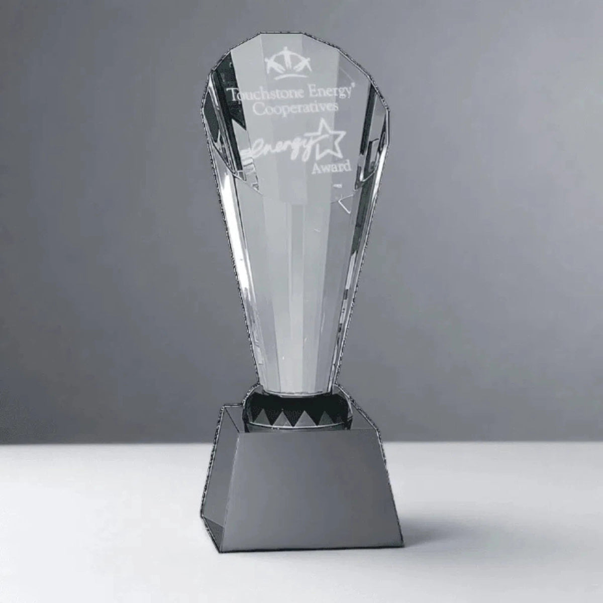 10" Crystal Faceted Rising Spire Awards - LightForce Laser Engraving, LLC