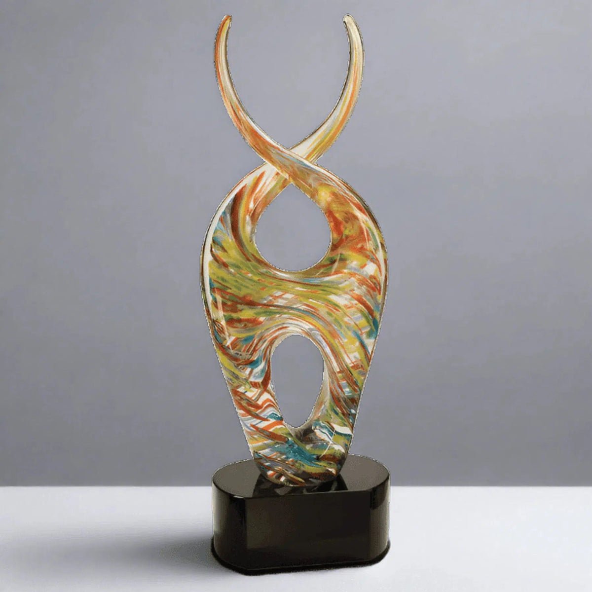 14" Color Twist Art Glass Award Sculpture - LightForce Laser Engraving, LLC