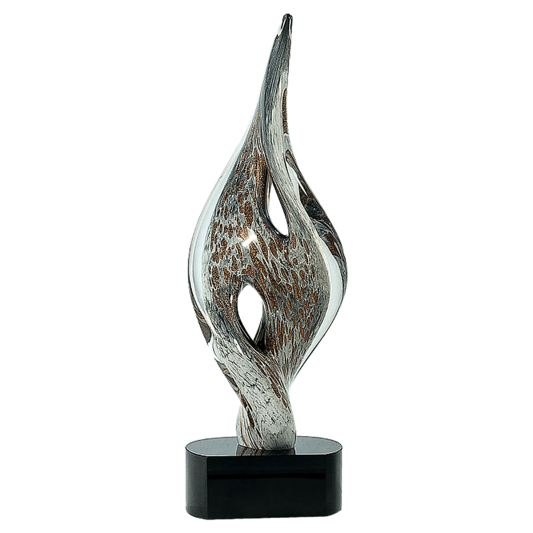 15" Spire Twist Art Glass Award Sculpture