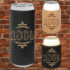 1860 Leatherette and Cork Beverage Holders - Various Sizes