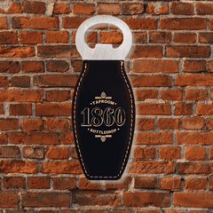 1860 Leatherette Bottle Opener with Magnet in Black/Gold or Cork