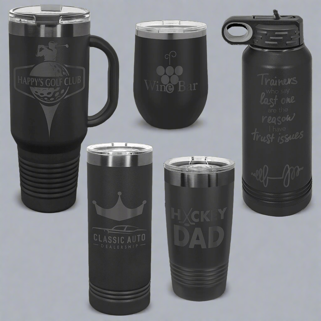 20 oz. Ion Plated Personalized Ringneck Tumbler - Engraved - LightForce Laser Engraving, LLC