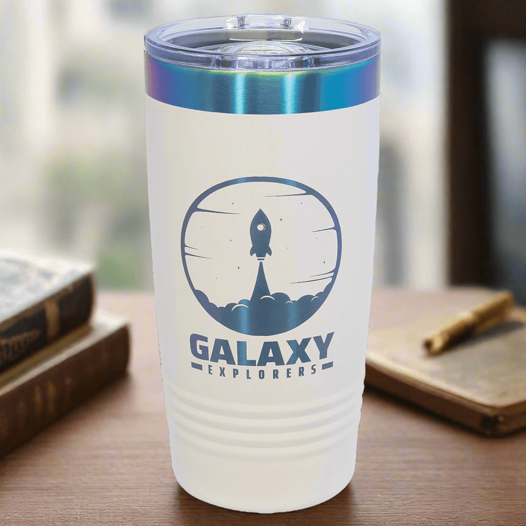 20 oz. Ion Plated Personalized Ringneck Tumbler - Engraved - LightForce Laser Engraving, LLC