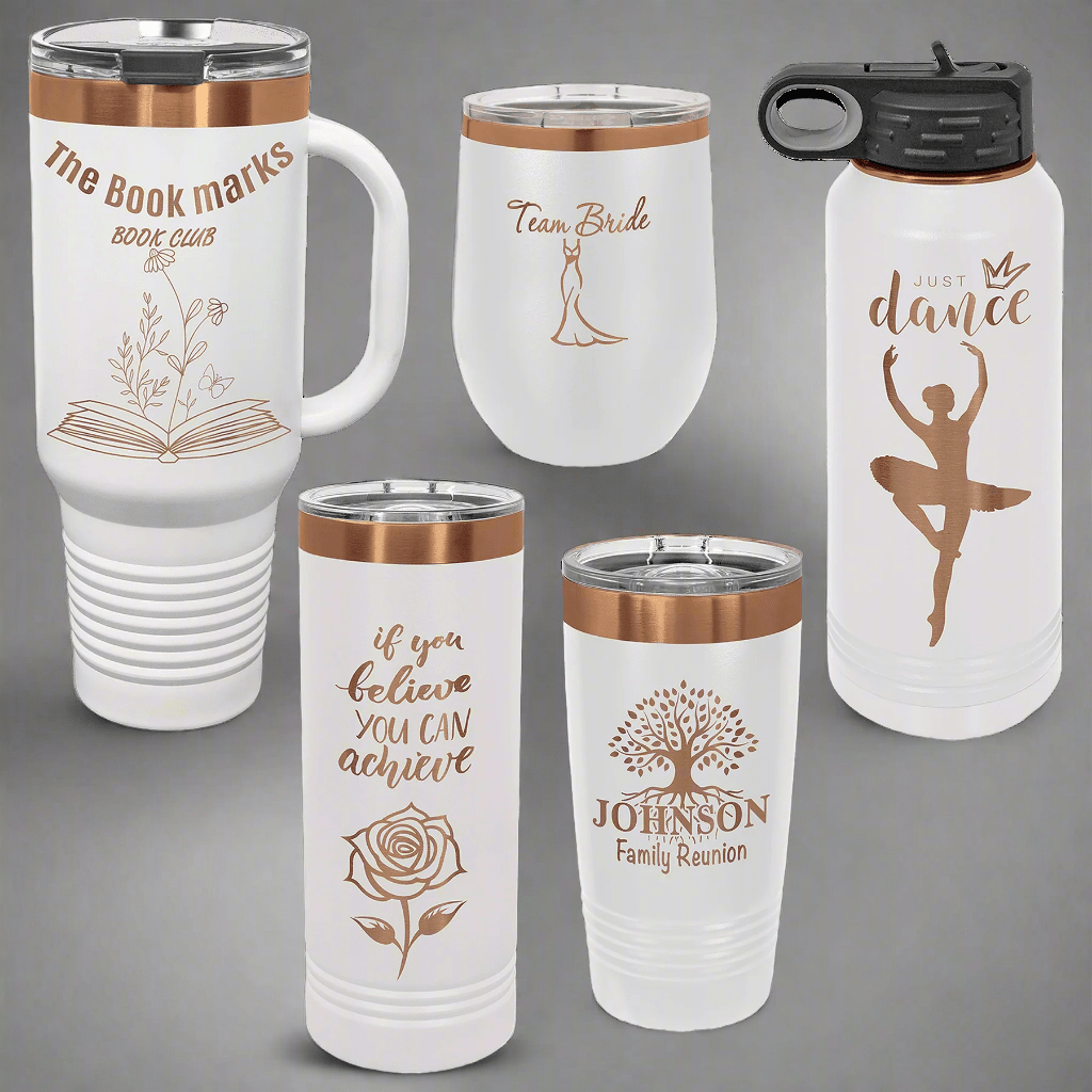 20 oz. Ion Plated Personalized Ringneck Tumbler - Engraved - LightForce Laser Engraving, LLC