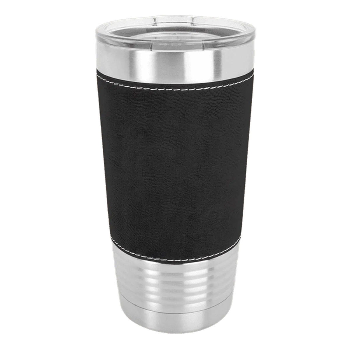 20 oz. Leatherette Wrapped Polar Camel Insulated Tumbler w/ Clear Lid - LightForce Laser Engraving, LLC