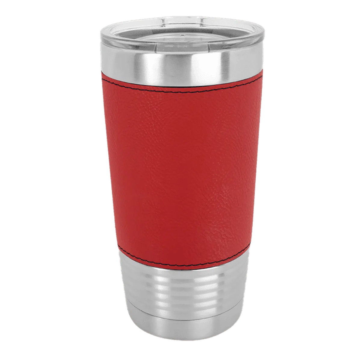 20 oz. Leatherette Wrapped Polar Camel Insulated Tumbler w/ Clear Lid - LightForce Laser Engraving, LLC